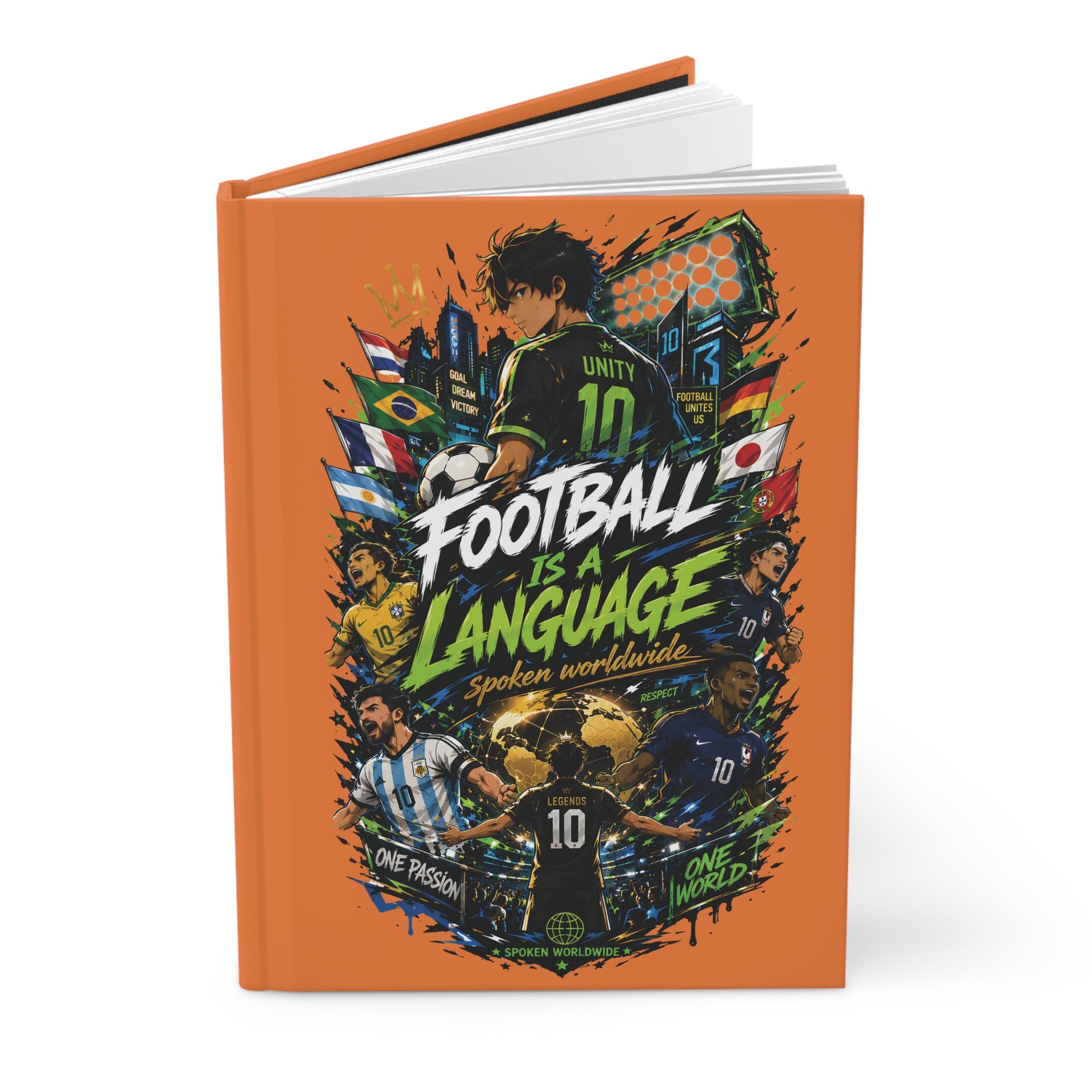 Football Is a Language Hardcover Journal — Soccer Fan Notebook