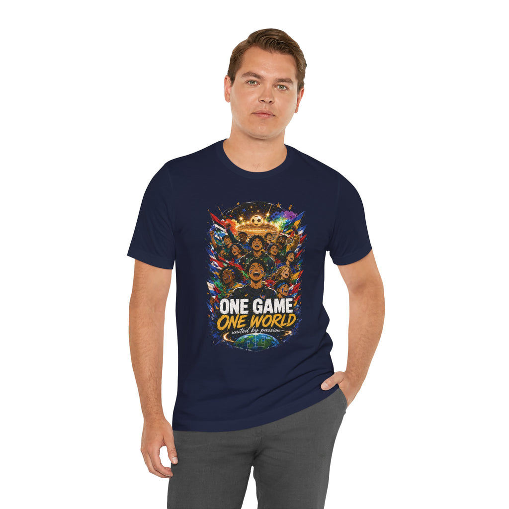 Soccer Graphic Tee - "One Game One World" Graphic T-Shirt