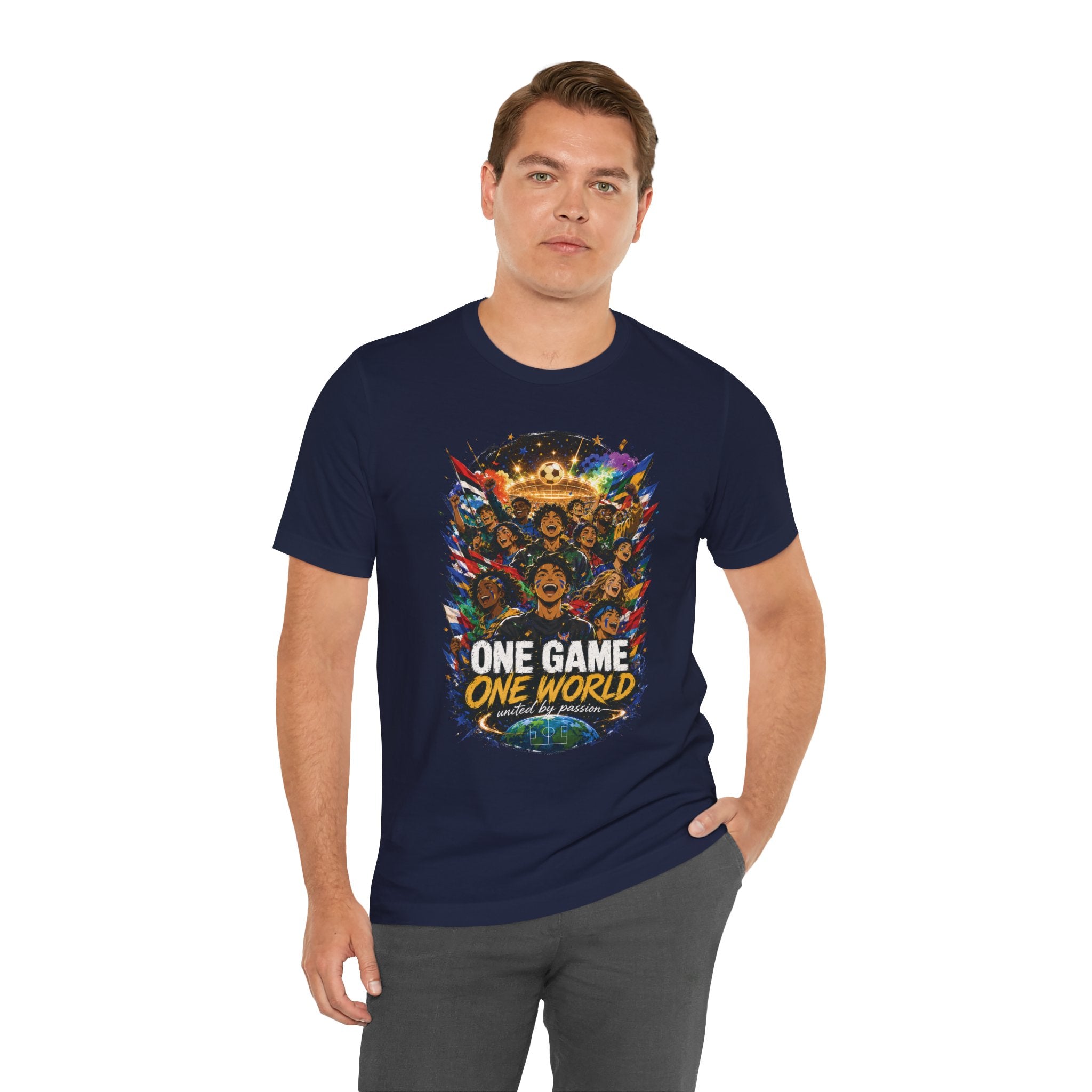 Soccer Graphic Tee - "One Game One World" Graphic T-Shirt