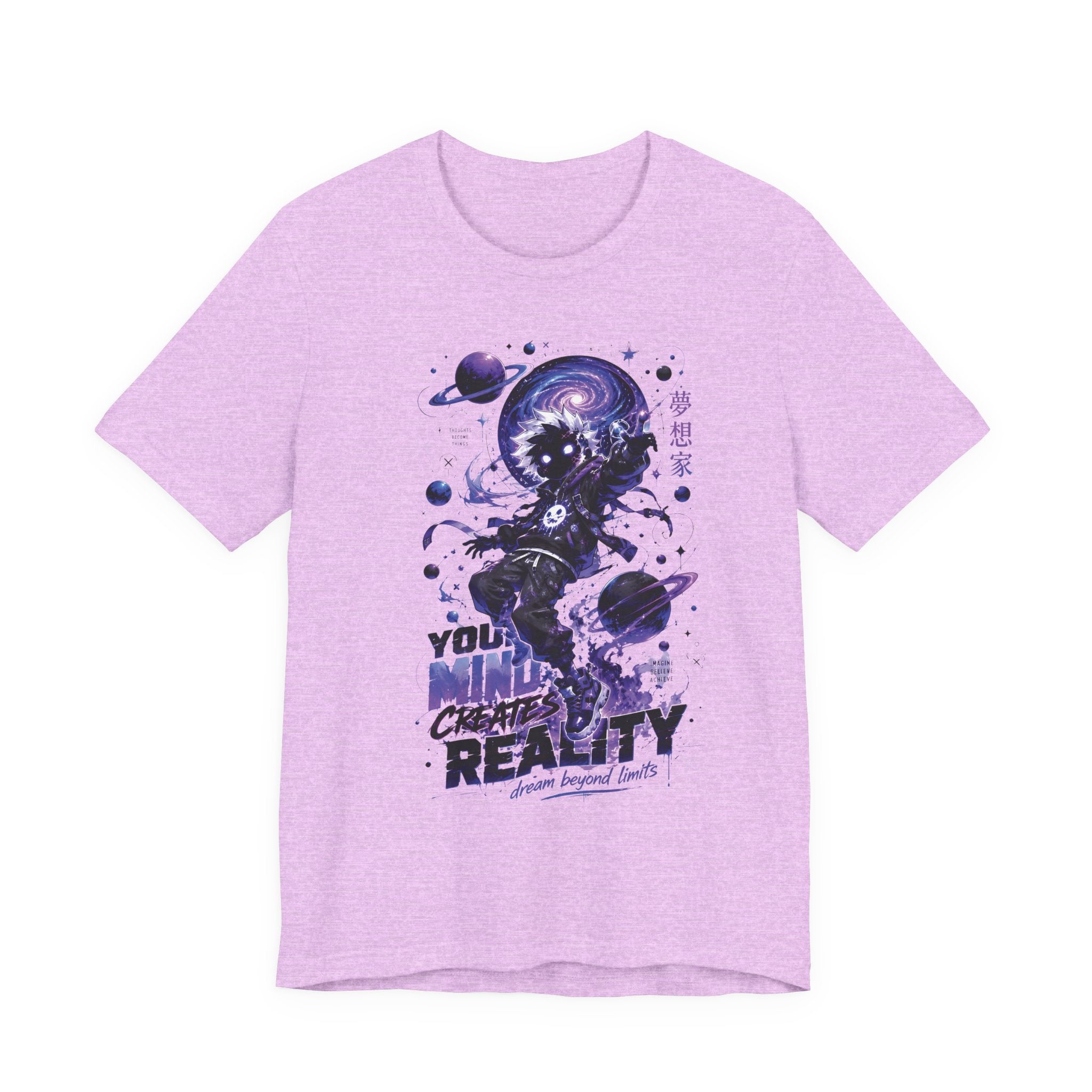 Astronaut Galaxy Tee — "Your Mind Creates Reality" Space Graphic T-Shirt