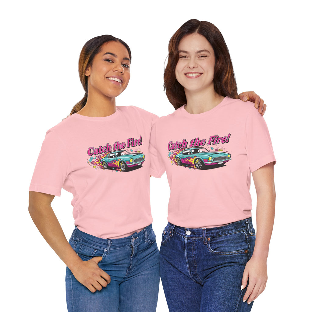 Catch the Fire Vintage Muscle Car Graphic T Shirt