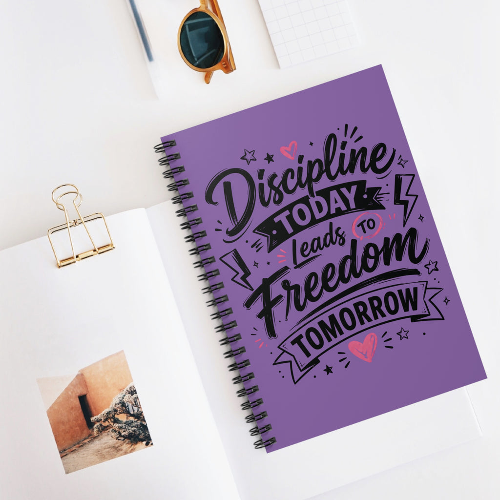 Discipline Today Leads to Freedom Tomorrow — Spiral Notebook (Ruled)