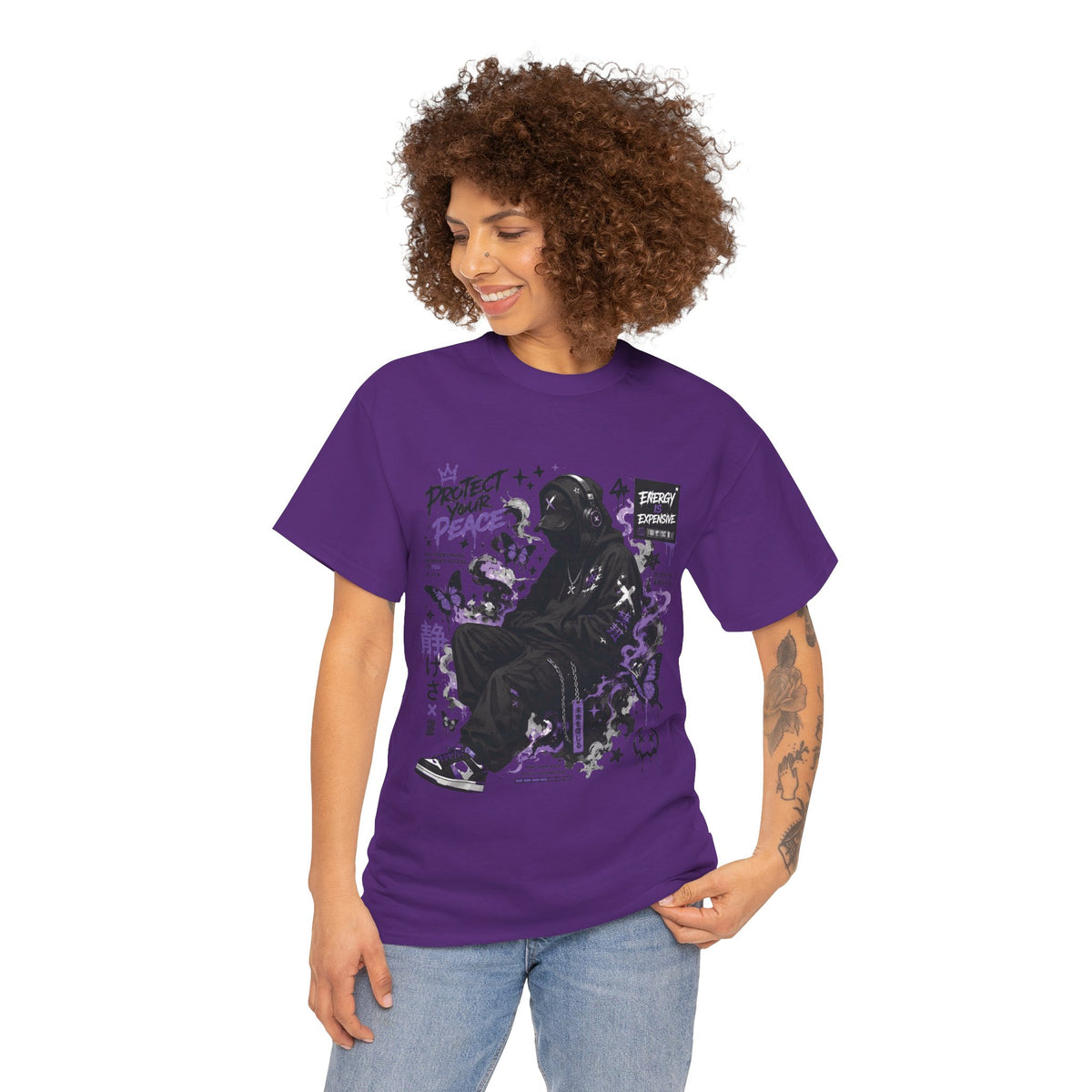 Peacekeeper Anime Graphic T Shirt Purple Streetwear Design