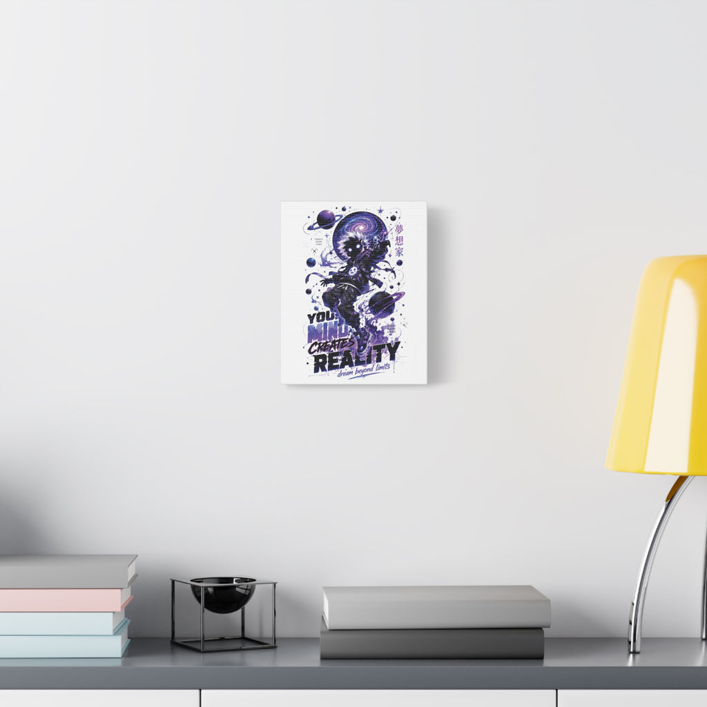 Space Astronaut Canvas Print — “You Mind Creates Reality” Inspirational Wall Art