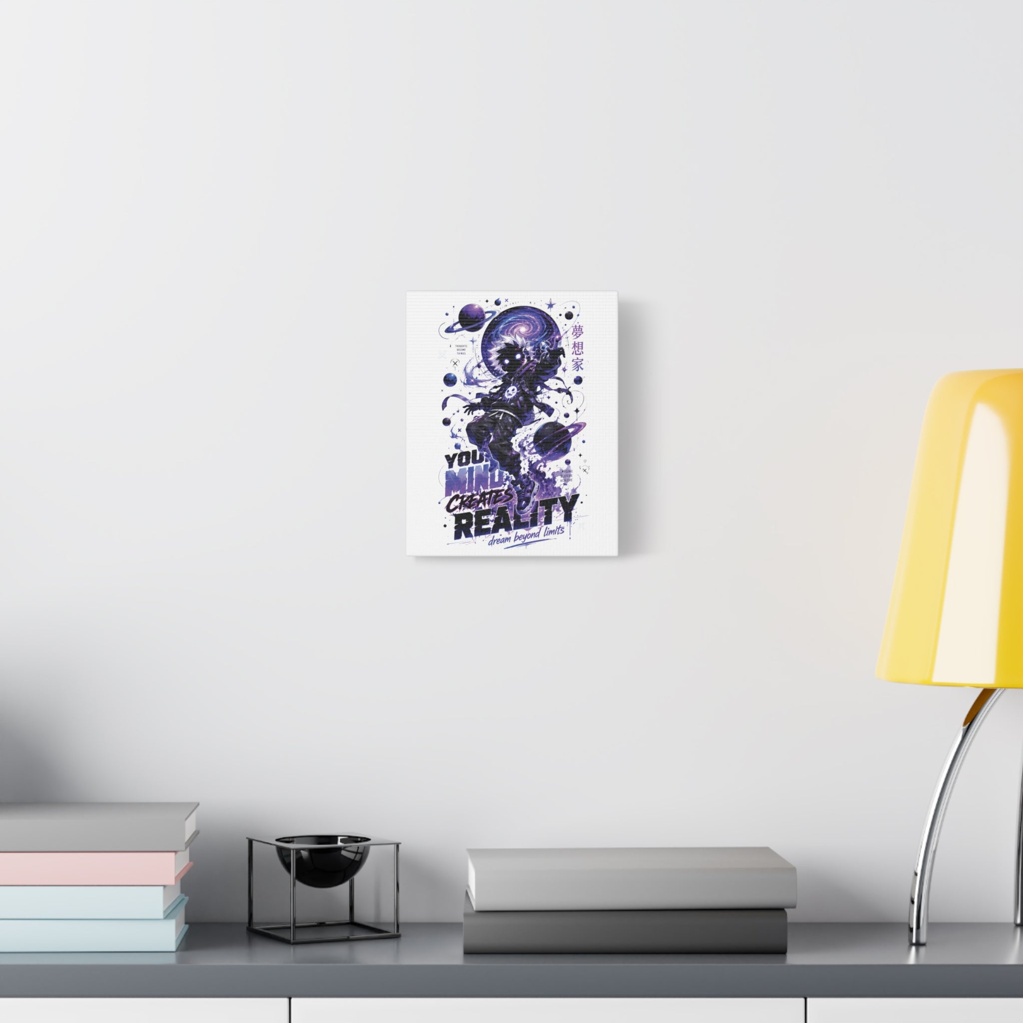 Space Astronaut Canvas Print — “You Mind Creates Reality” Inspirational Wall Art