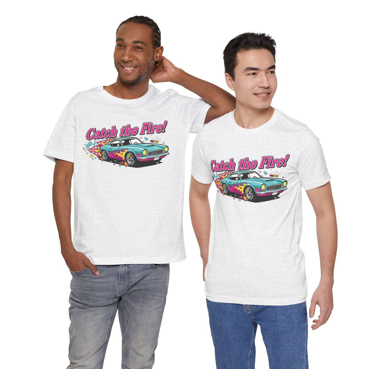 Catch the Fire Vintage Muscle Car Graphic T Shirt