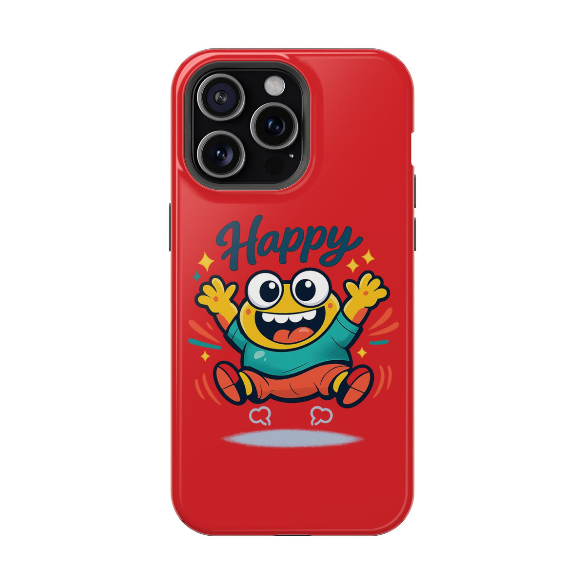 Happy Monster Magnetic Protective Phone Case Red