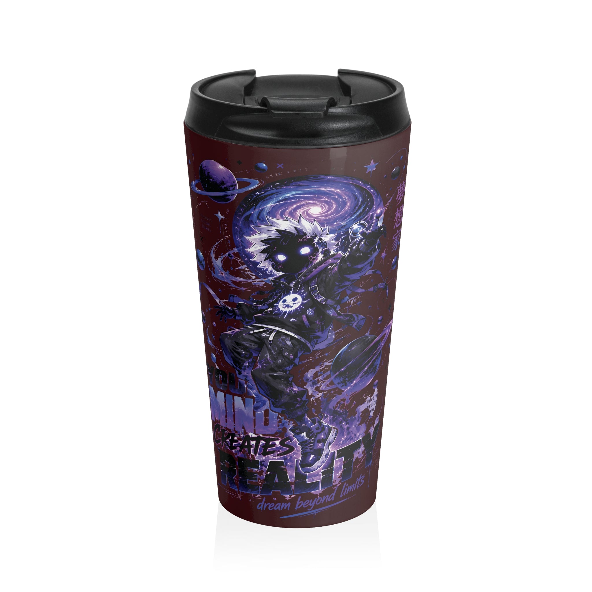 Your Mind Creates Reality Cosmic 15oz Travel Mug Rosewood