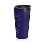 Galaxy Dreamer Stainless Steel Travel Mug — Cosmic Astronaut Design (Midnight)