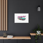 Retro Racing Car Canvas Wall Art – Vintage Dragster Design