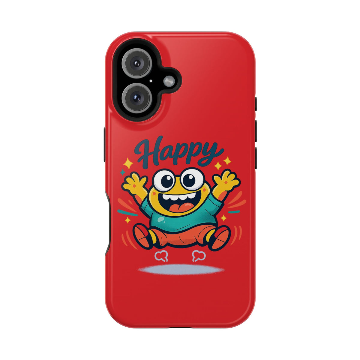 Happy Monster Magnetic Protective Phone Case Red