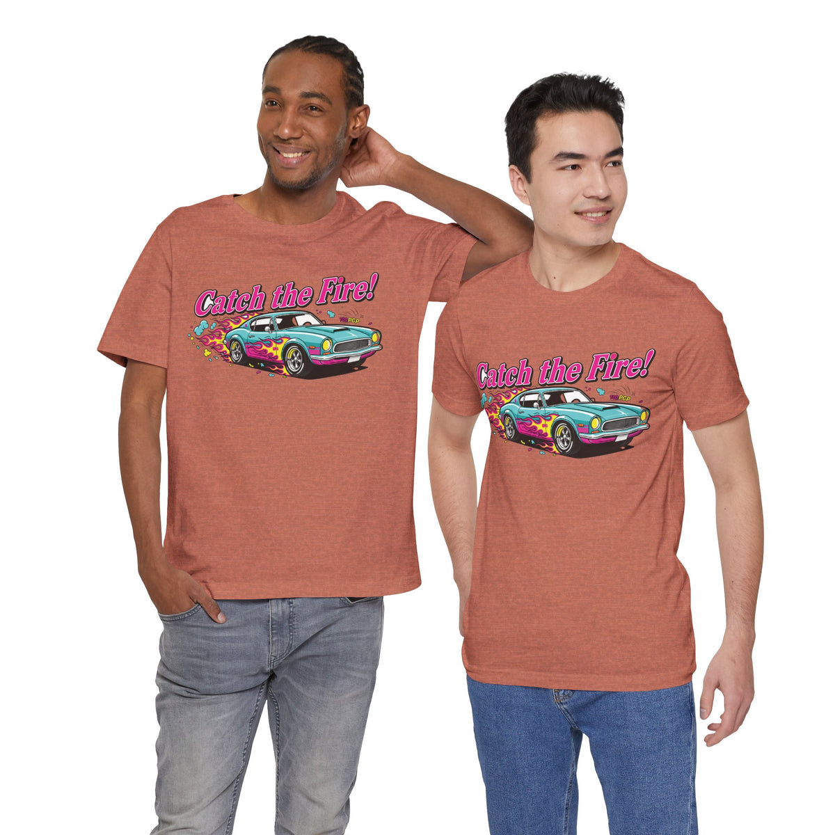 Catch the Fire Vintage Muscle Car Graphic T Shirt