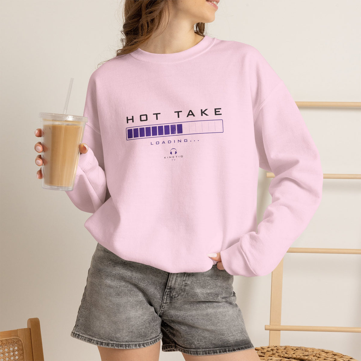 Hot Take Central Hot Take Loading Crewneck Sweatshirt