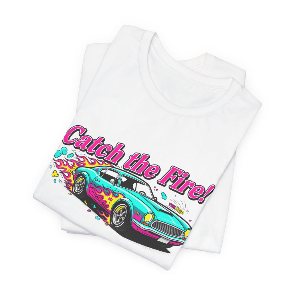 Retro Cartoon Dragster T-Shirt – Vintage Racing Flame Graphic Tee