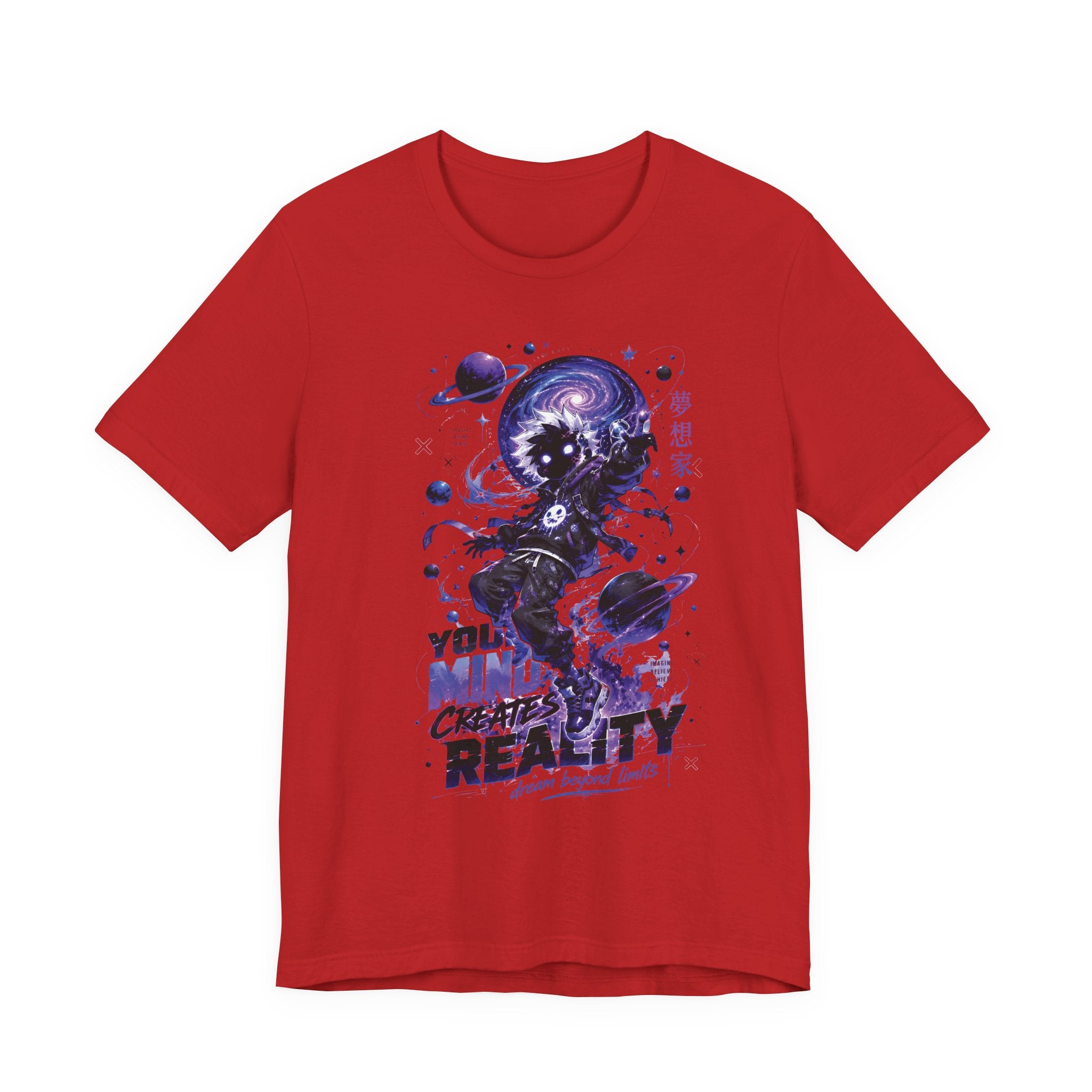 Astronaut Galaxy Tee — "Your Mind Creates Reality" Space Graphic T-Shirt