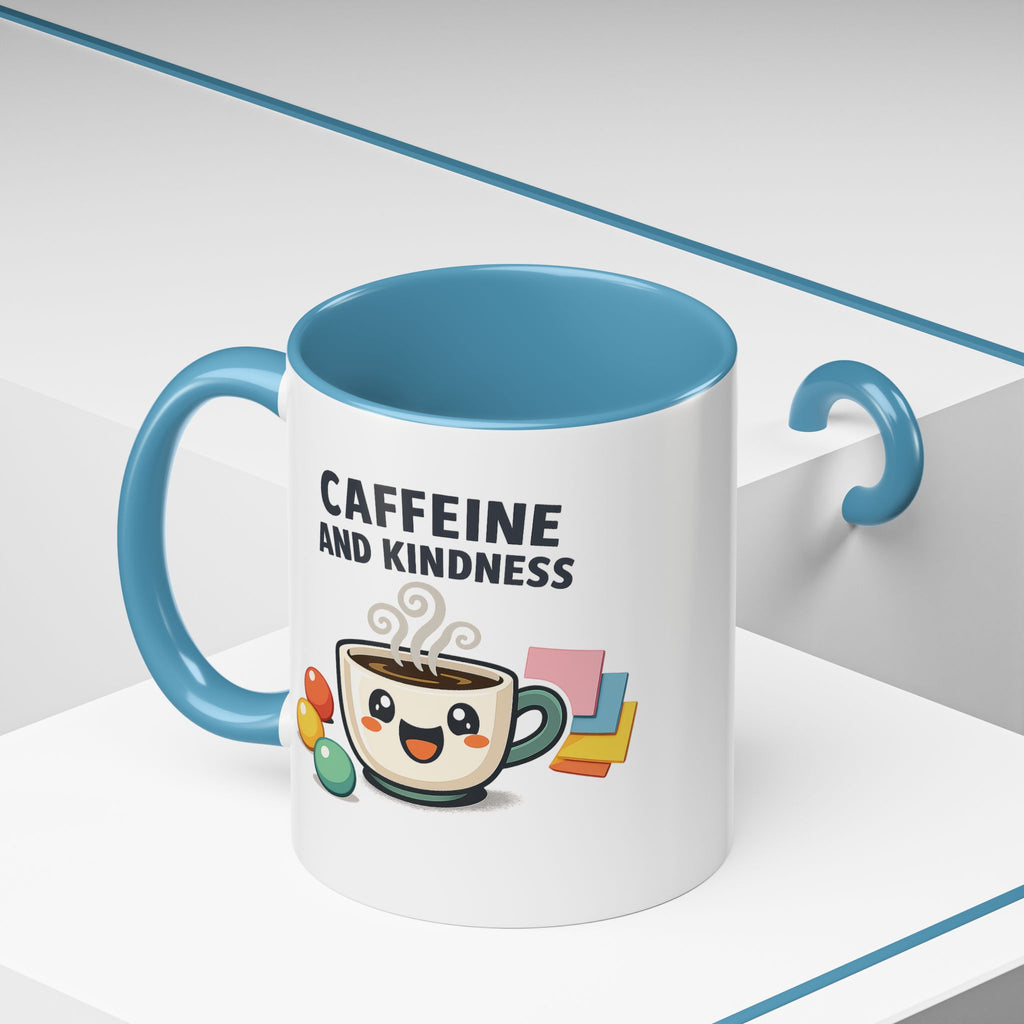 Caffeine and Kindness Coffee Mug – Ceramic Accent Mug (11oz / 15oz)