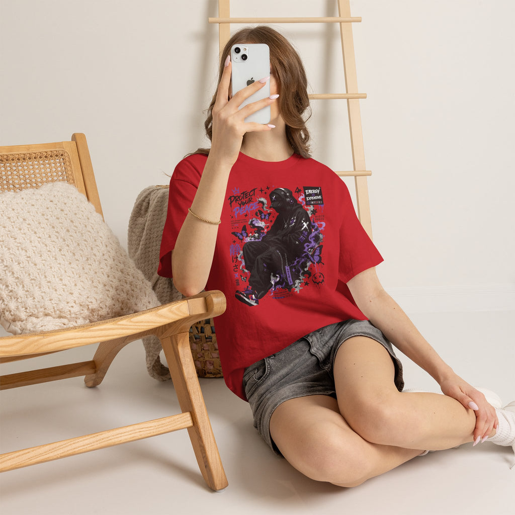 Peacekeeper Anime Graphic Tee — Purple Aesthetic Streetwear