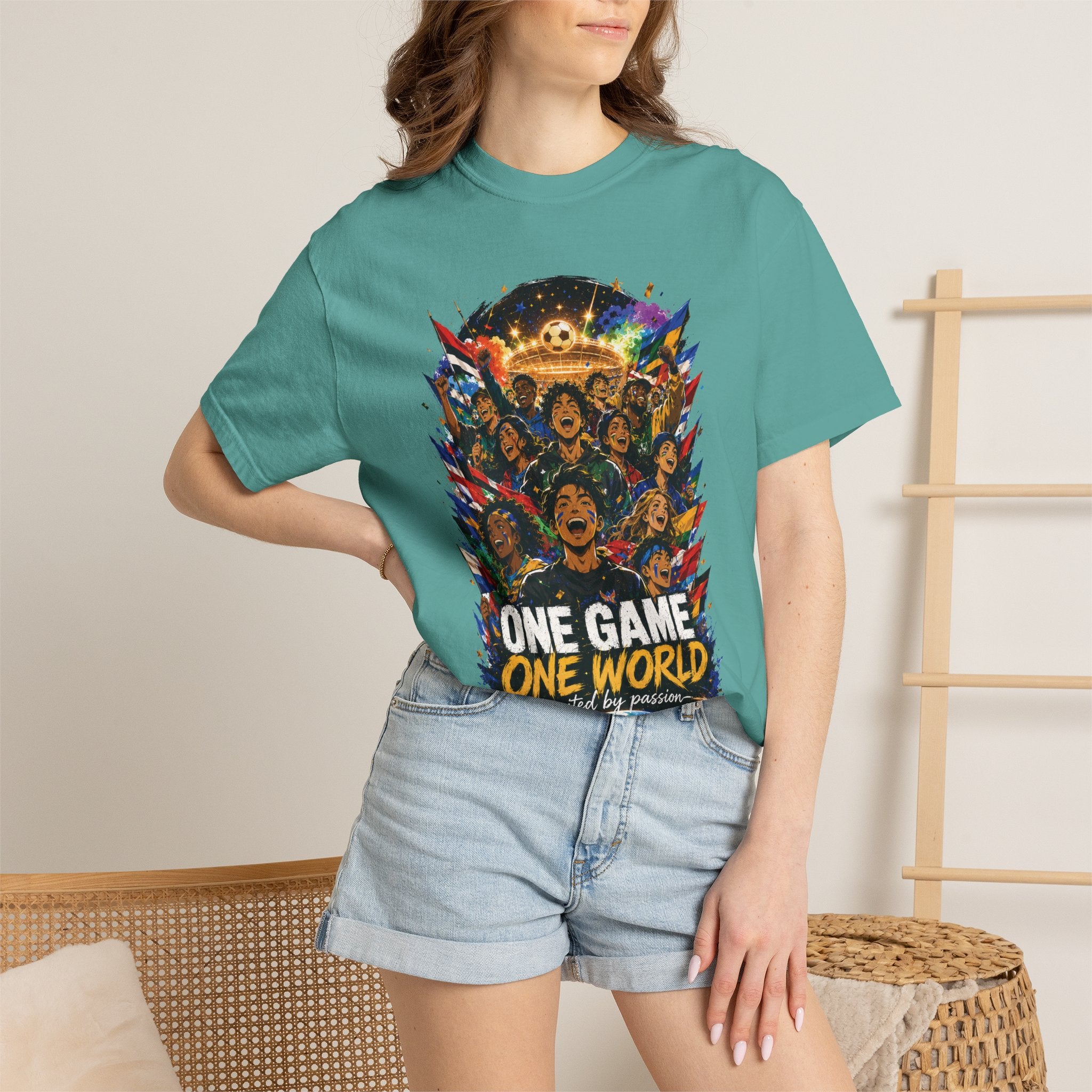 One Game One World Soccer T-Shirt — International Football Fans Graphic Tee