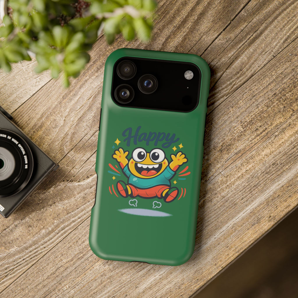 Happy Monster Magnetic Protective Phone Case Green