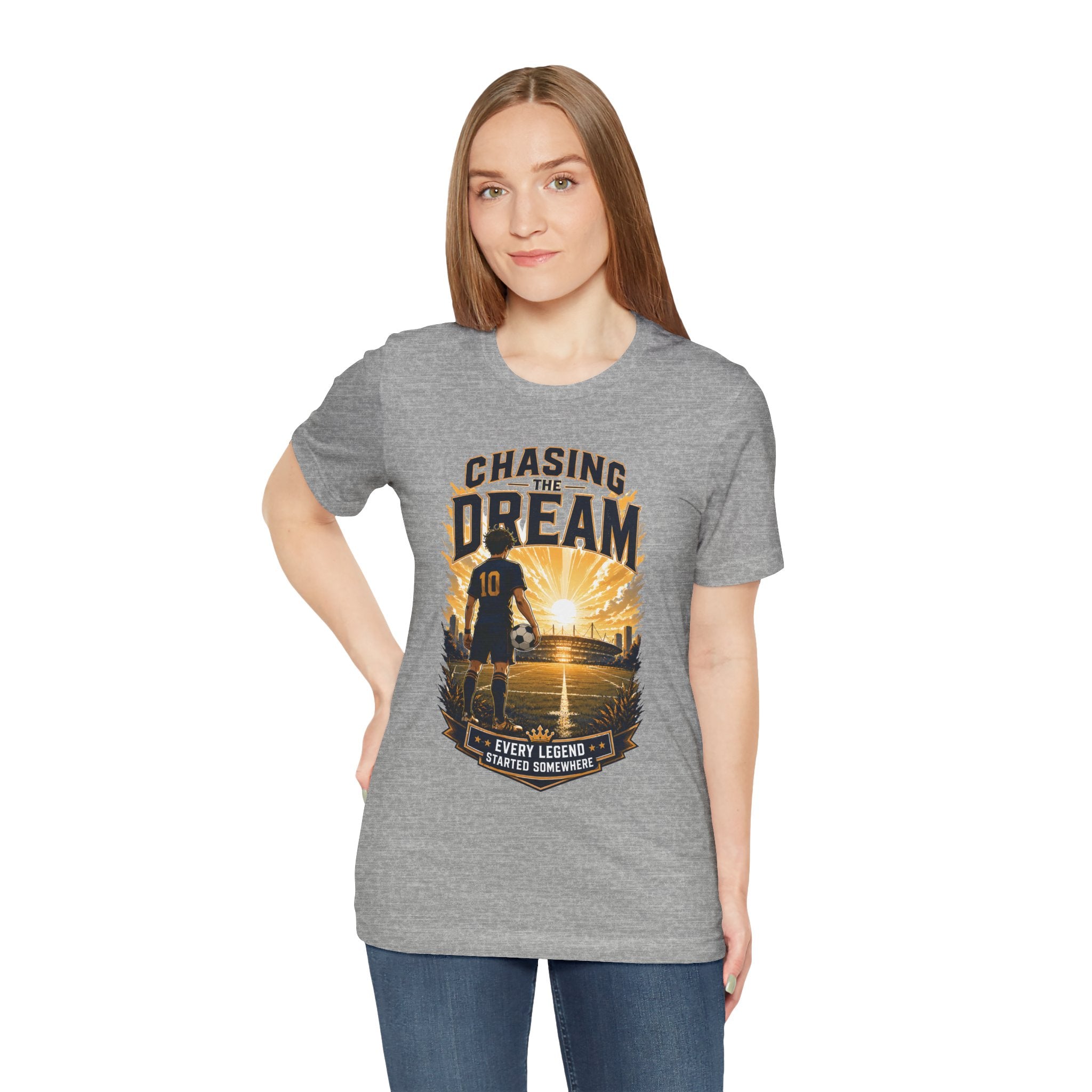 Soccer Tee — "Chasing the Dream" Inspirational Soccer Shirt