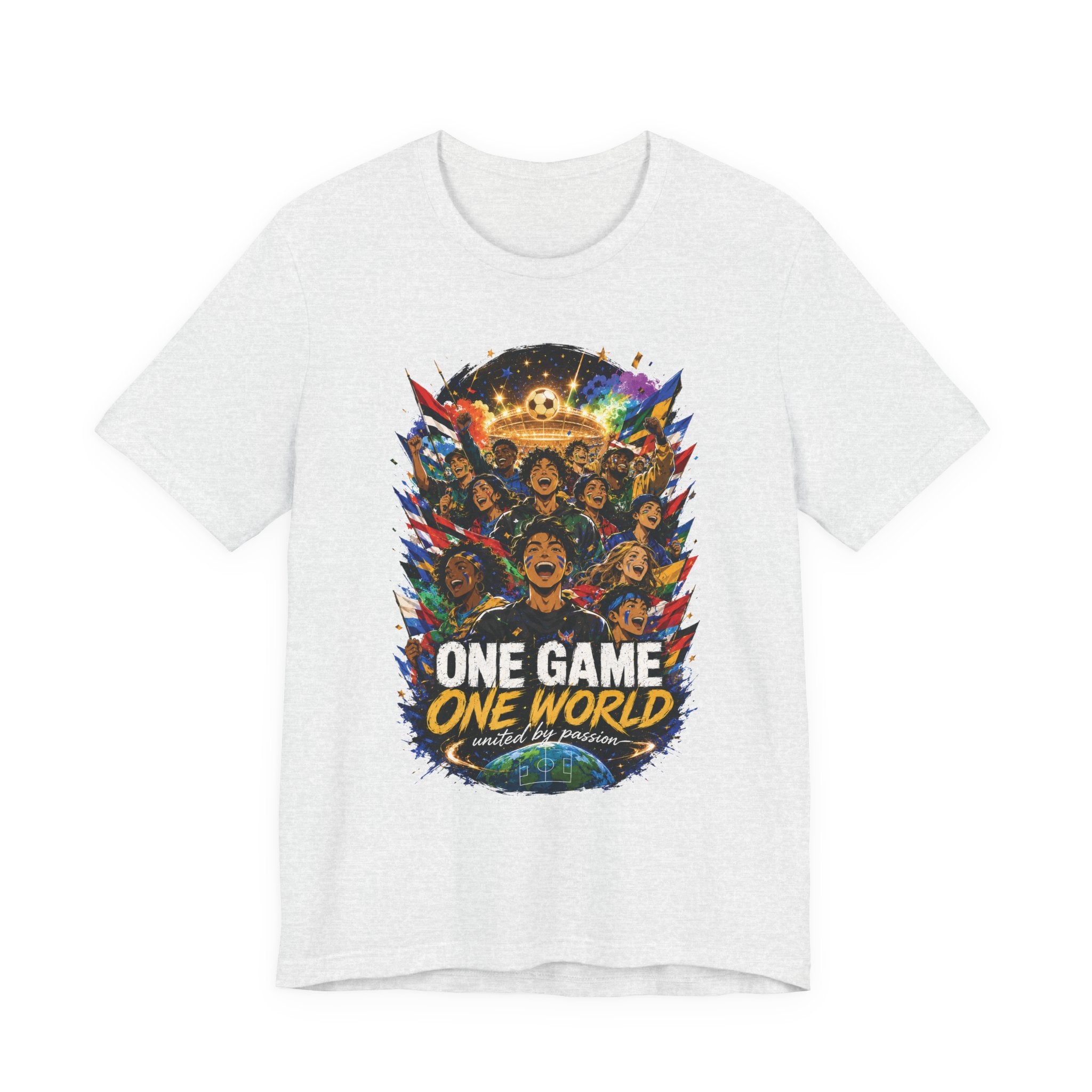 Soccer Graphic Tee - "One Game One World" Graphic T-Shirt