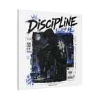Discipline Built Me Canvas Print — Urban Streetwear Motivational Wall Art