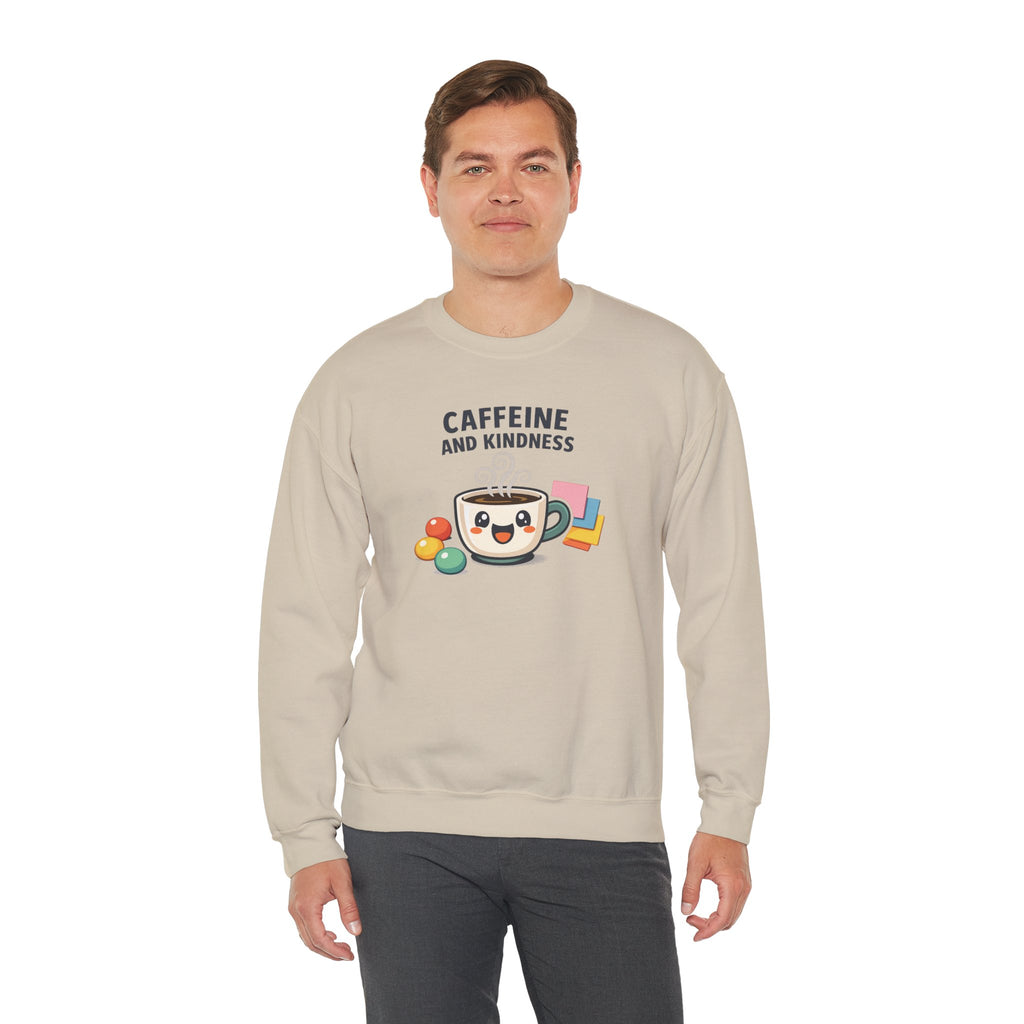 Caffeine and Kindness Sweatshirt | office humor, coffee fuel