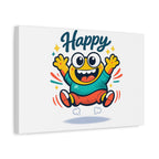 Happy Blob Cartoon Canvas Bold Kawaii Wall Art