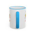 Happy Monster Accent Mug - Cute Cartoon Coffee Cup (11oz/15oz)
