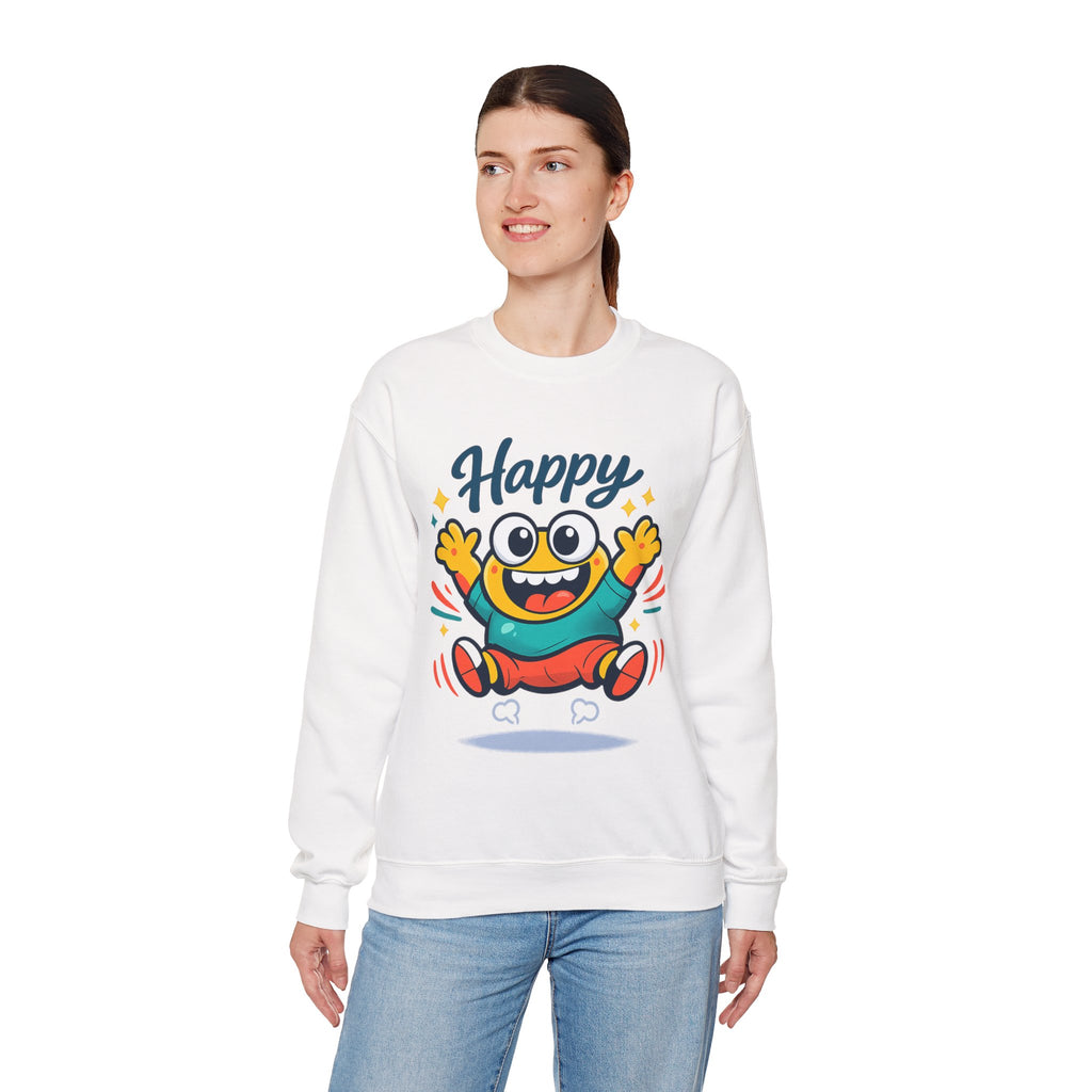 Happy Blob Cartoon Sweatshirt Cute Kawaii Crewneck