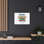 Happy Blob Cartoon Canvas Bold Kawaii Wall Art