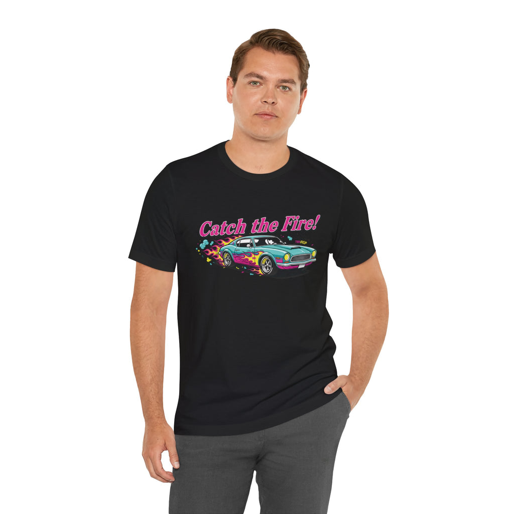 Catch the Fire Vintage Muscle Car Graphic T Shirt