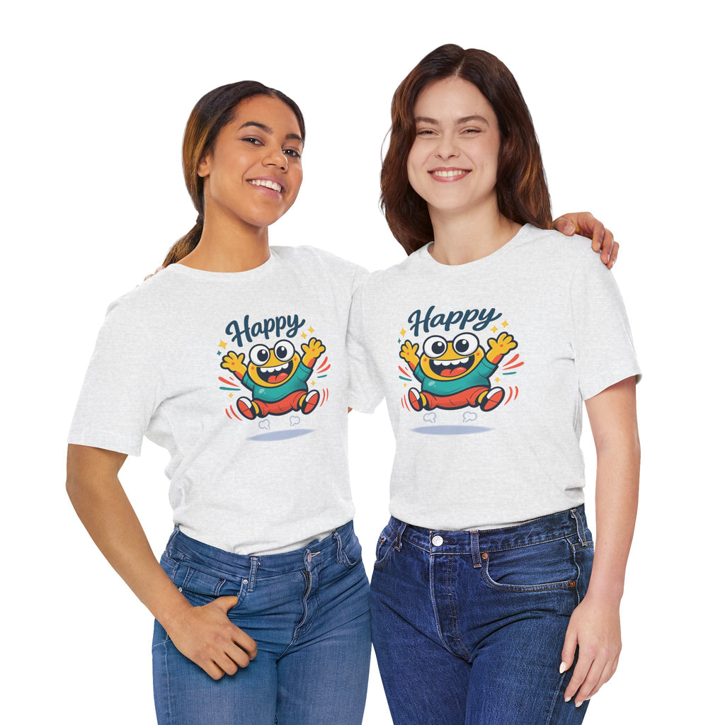 Happy Mood Blob Tee | kawaii minimal, thick outline emoji cartoon