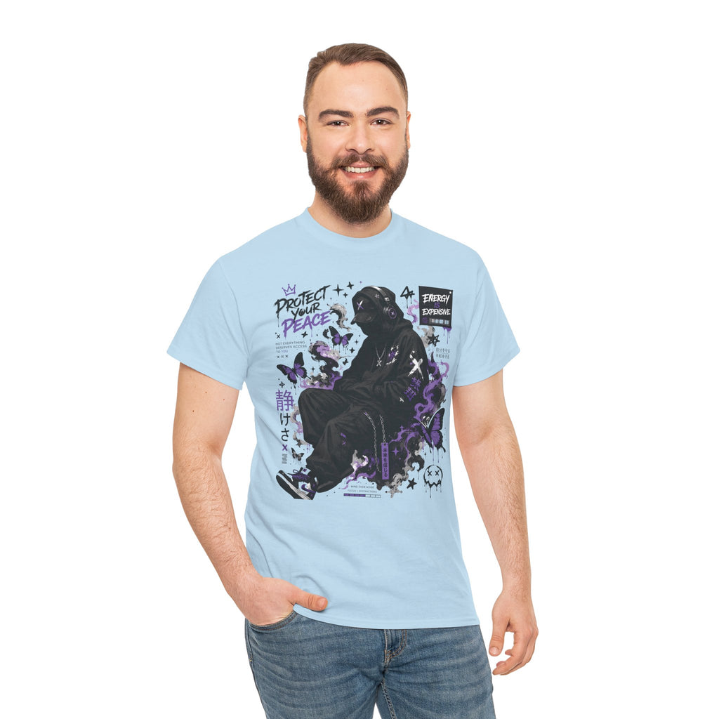 Peacekeeper Anime Graphic Tee — Purple Aesthetic Streetwear