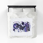 Velveteen Plush Blanket — Cosmic Astronaut 'Your Mind Creates Reality' Soft Throw