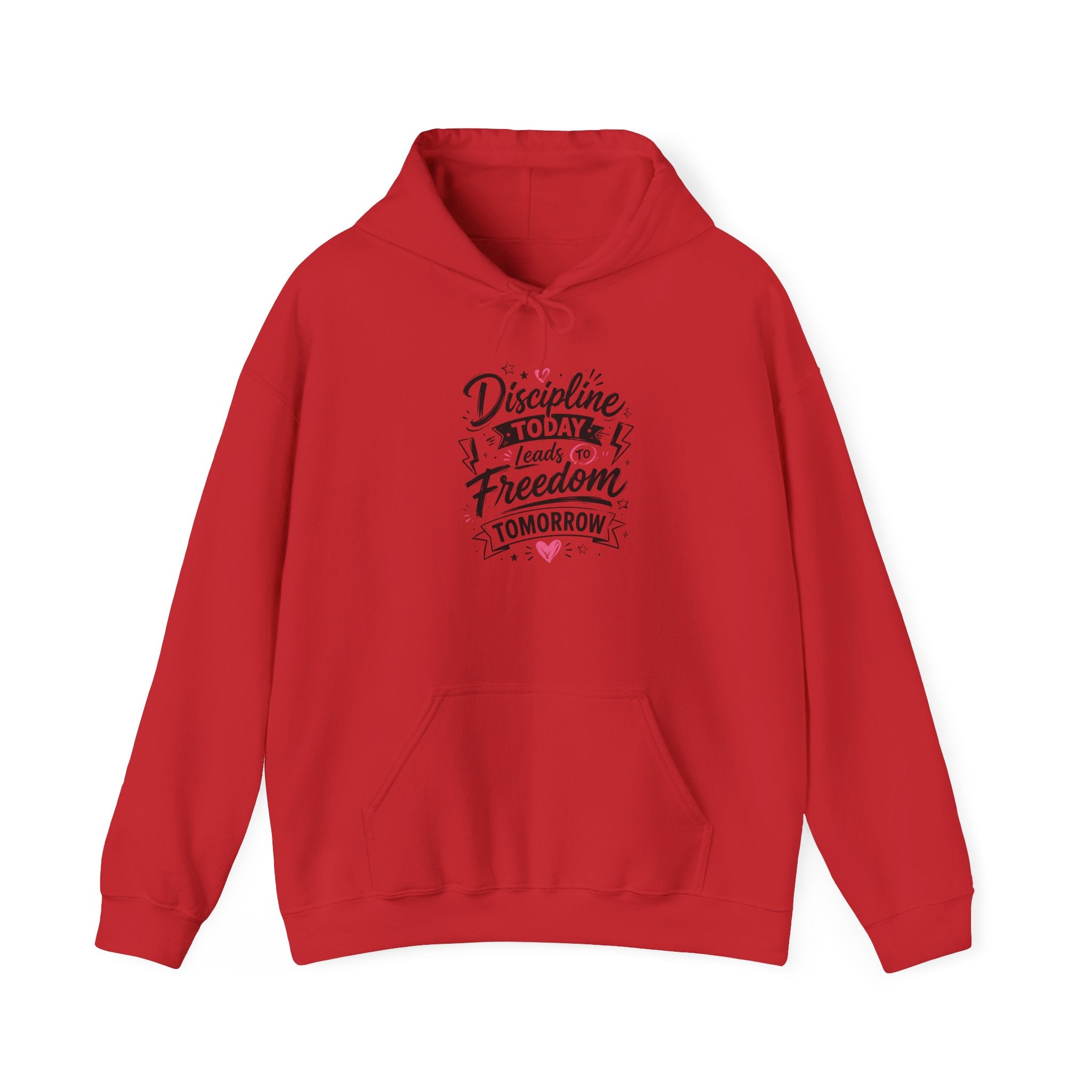 Hoodie — "Discipline Today Leads to Freedom Tomorrow" Motivational Pullover