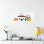 Caffeine and Kindness Canvas - Coffee-Themed Wall Art