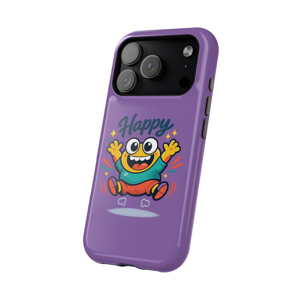 Happy Monster Magnetic Protective Phone Case Purple