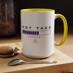Accent Coffee Mug — "Hot Take Loading" Progress Bar Coffee Mug