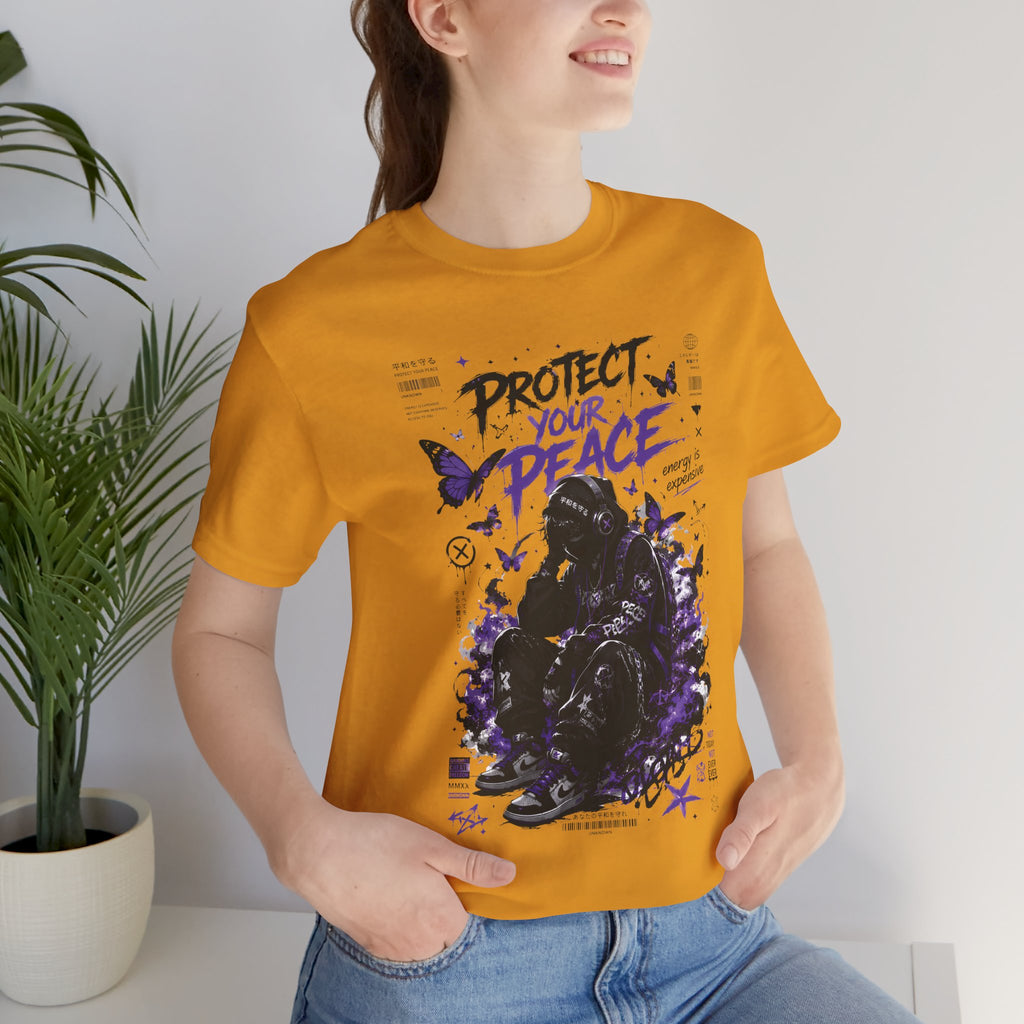 Protect Your Peace T-Shirt — Gothic Butterfly Graphic Tee