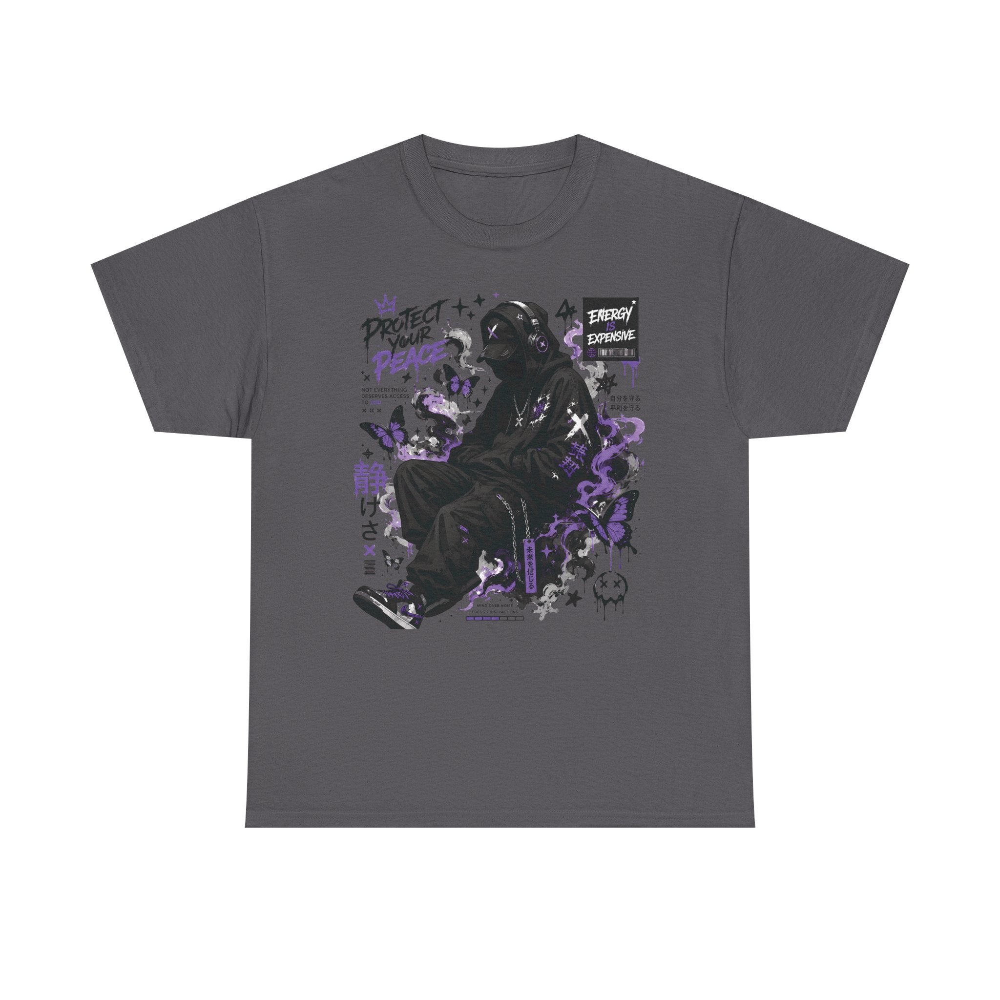Peacekeeper Anime Graphic Tee — Purple Aesthetic Streetwear