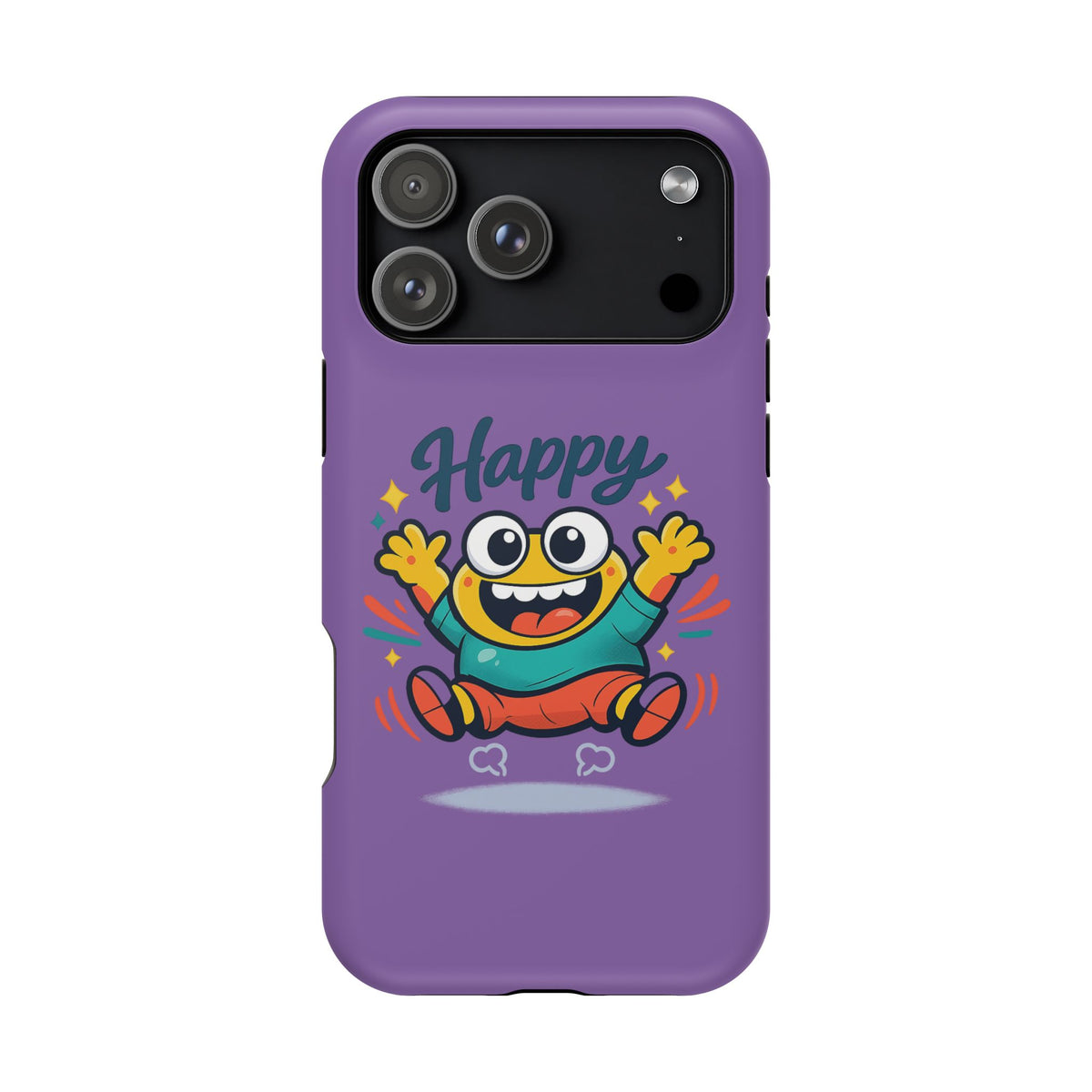Happy Monster Magnetic Protective Phone Case Purple
