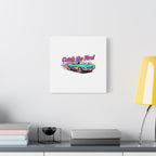 Retro Racing Car Canvas Wall Art – Vintage Dragster Design