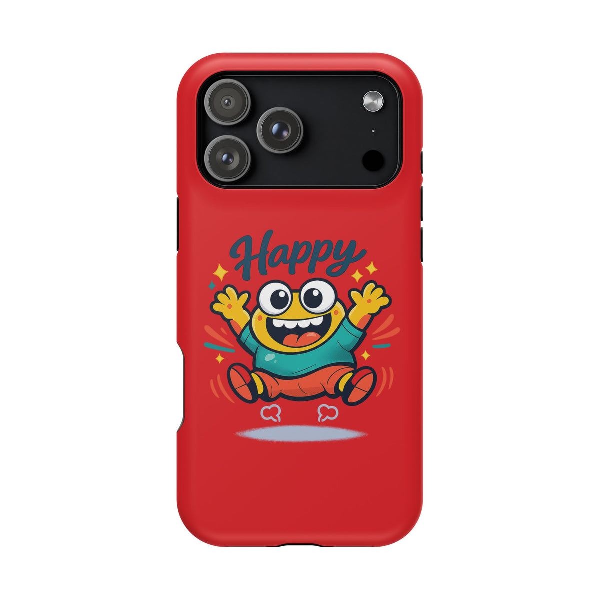 Happy Monster Magnetic Protective Phone Case Red