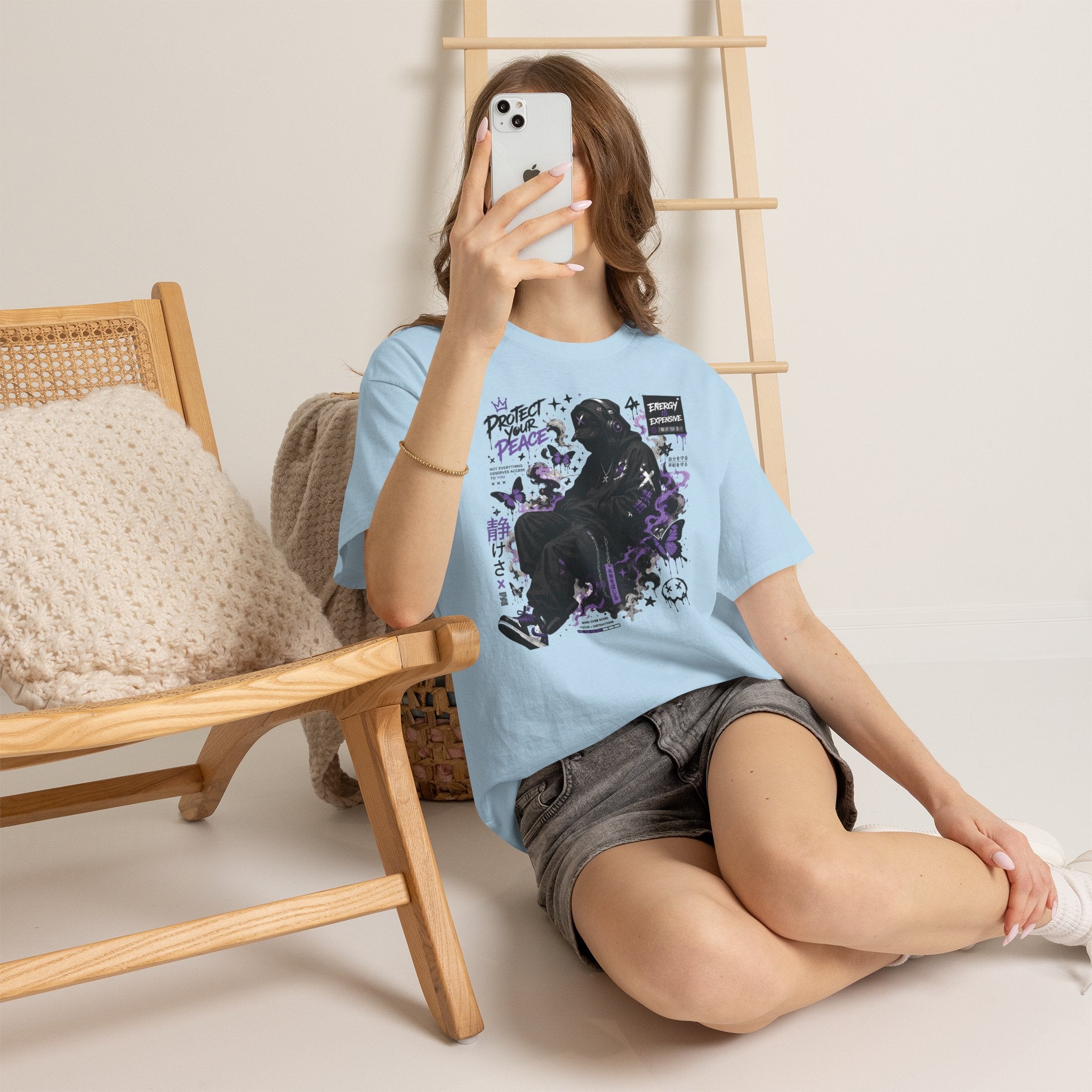 Peacekeeper Anime Graphic Tee — Purple Aesthetic Streetwear