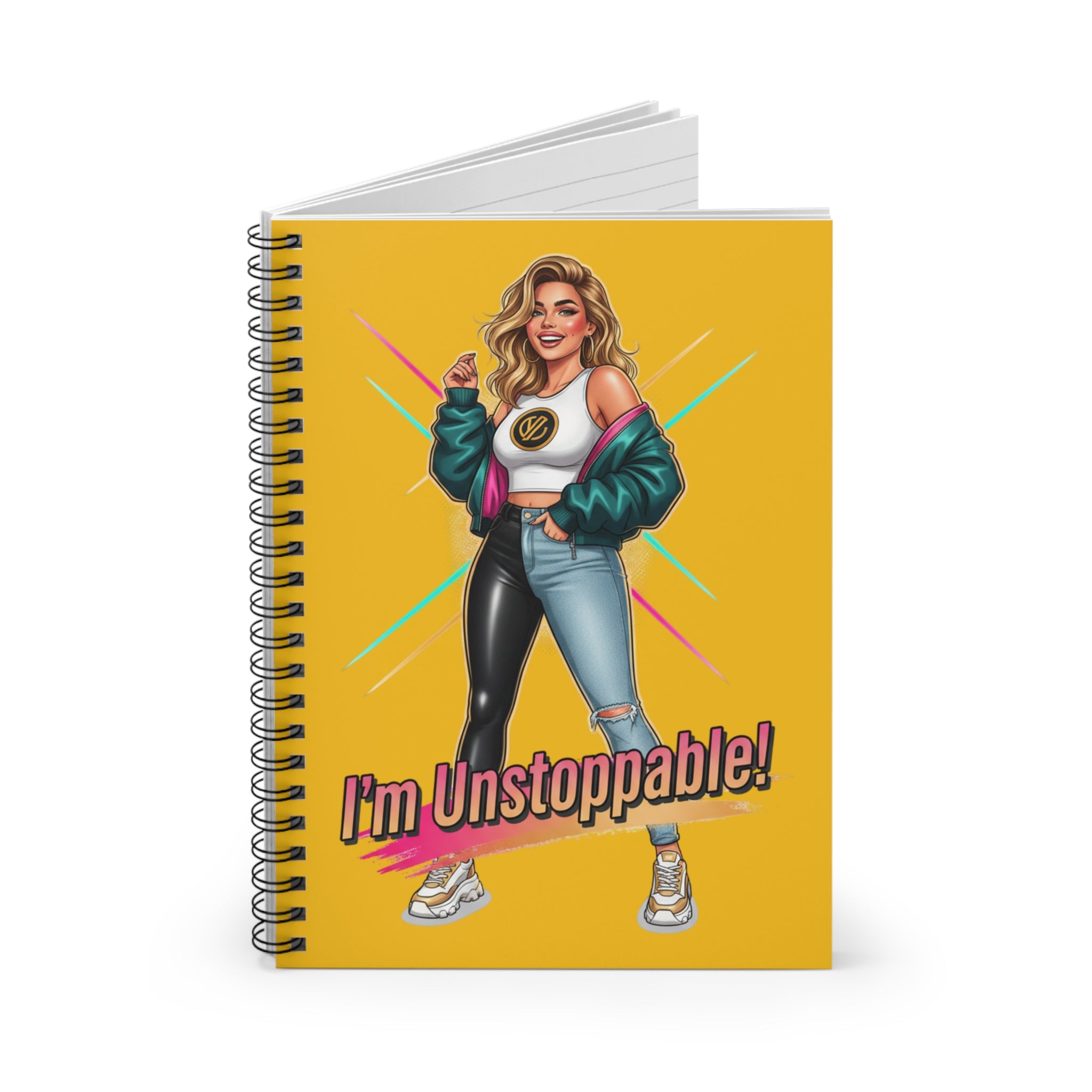 I'm Unstoppable! Spiral Notebook — Motivational Pink Journal for Women