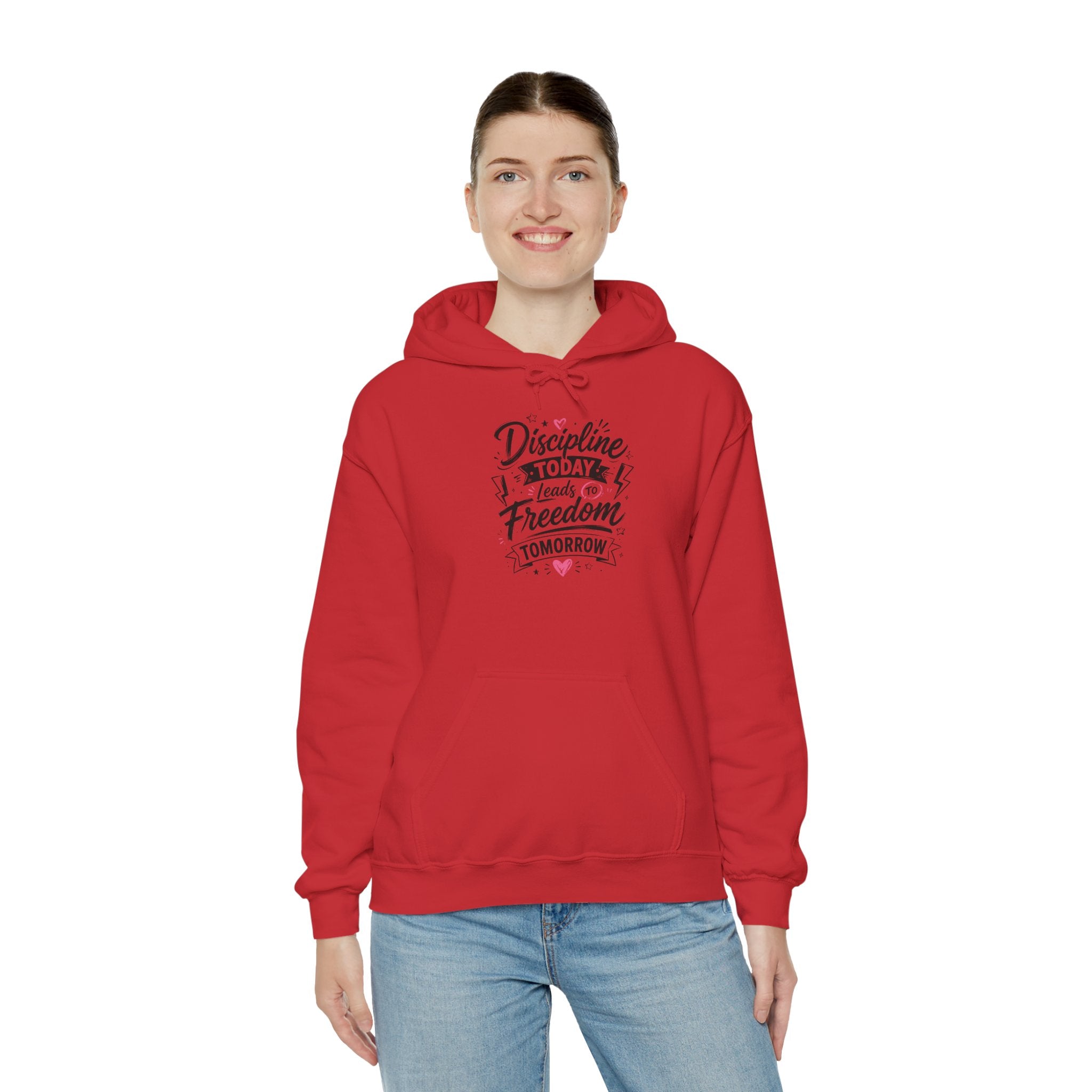 Hoodie — "Discipline Today Leads to Freedom Tomorrow" Motivational Pullover
