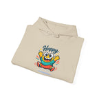 Happy Blob Cartoon Hoodie – Minimal Smiley Graphic Pullover