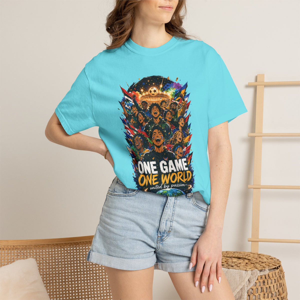 One Game One World Soccer T Shirt International Football Graphic Tee