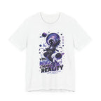 Astronaut Galaxy Tee — "Your Mind Creates Reality" Space Graphic T-Shirt